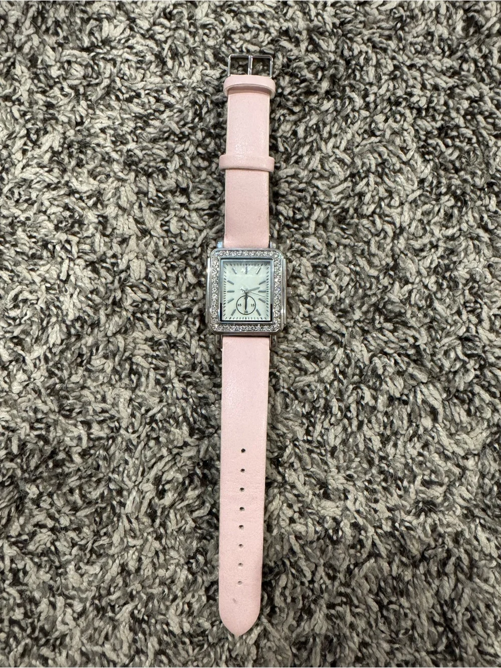 Pink rhinestone watch